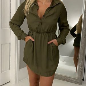 Olive green dress